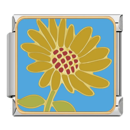 Colourful Flower Italian Charms — Daisy, Sunflower, Rose & Botanical Bracelet Links