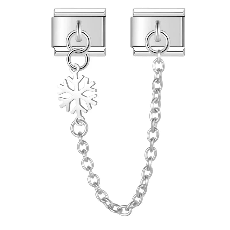 The Essential Silver Motif Safety Chain Charm