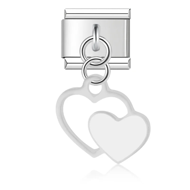 Colour Heart Love Palm charms