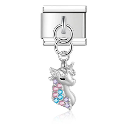 Enamel Music Note & Headphone Dangle Charm for Charm Bracelets