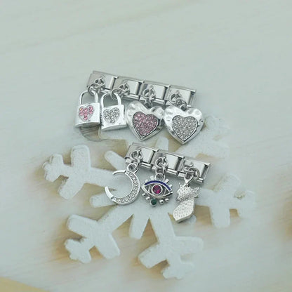 Enamel Music Note & Headphone Dangle Charm for Charm Bracelets