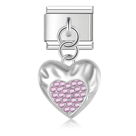Sweet Heart Lock Moon Unicorn silver charms