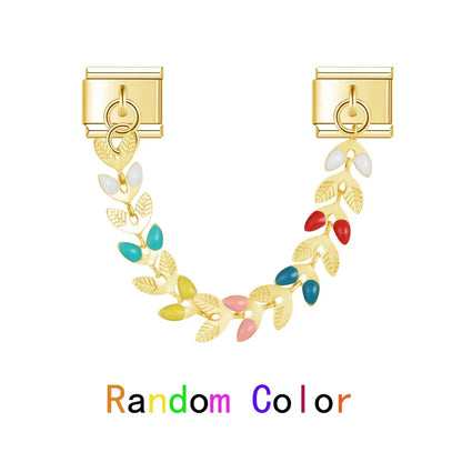 The Golden Flower & Stars Chain Dangle Charm