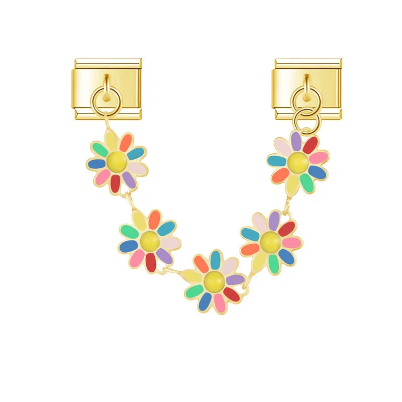 Flower Chain Italian Charms  DJ1305