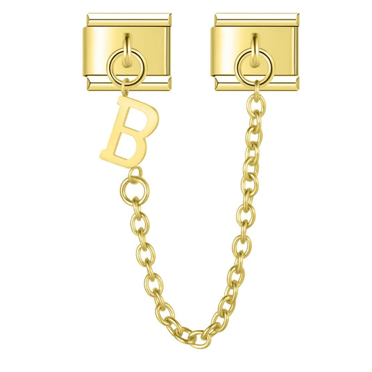 Letters gold pendants chain charms