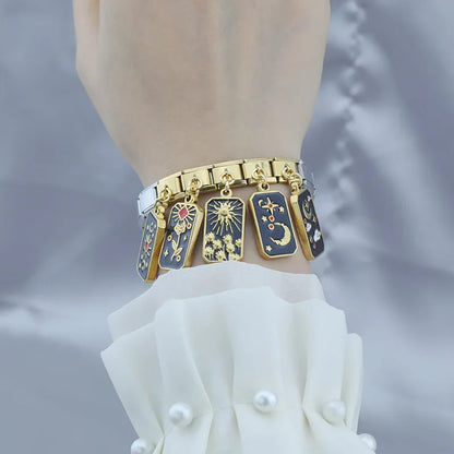 Tarot & Starry Sky Gold Italian Charms