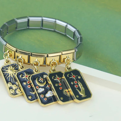 Tarot & Starry Sky Gold Italian Charms