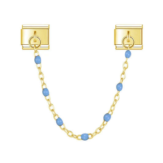 Delicate Enamel-Bead dangle charms silver&gold