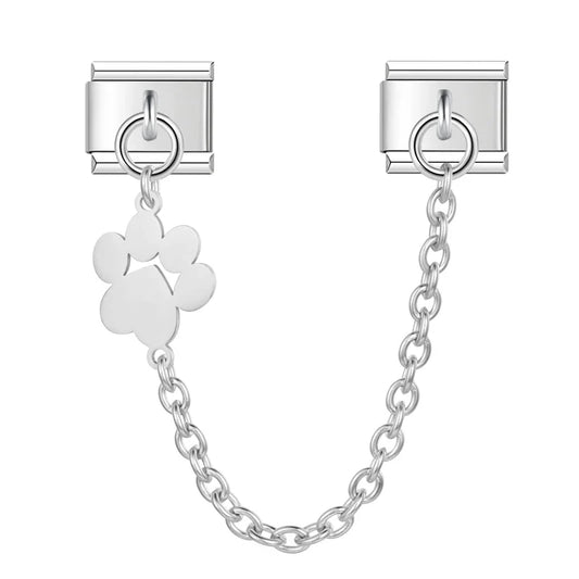 Sun Moon Claw Chain Italian Charms silver&gold