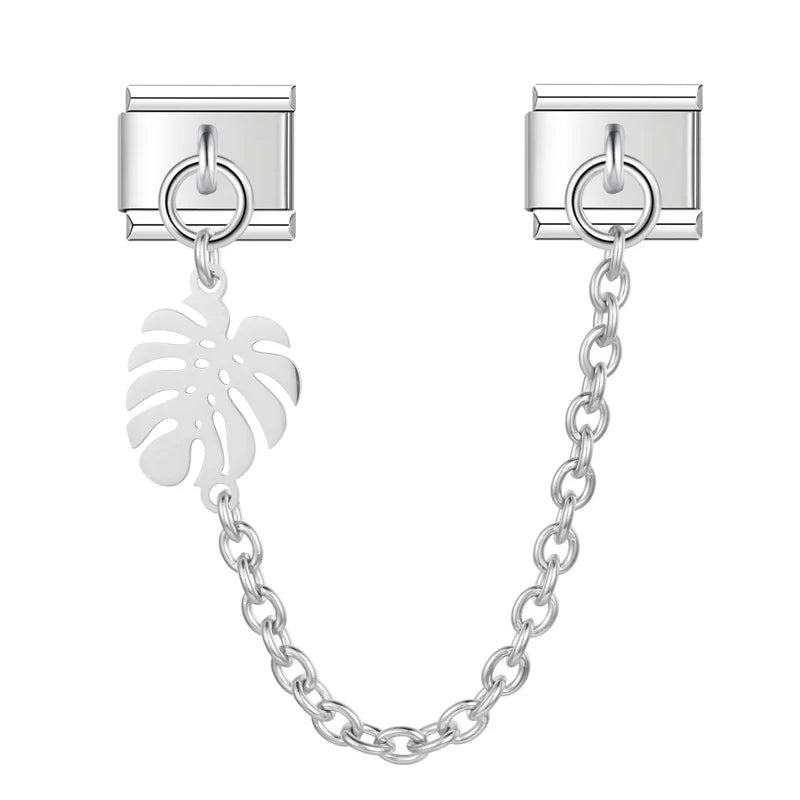 Sun Moon Claw Chain Italian Charms silver&gold