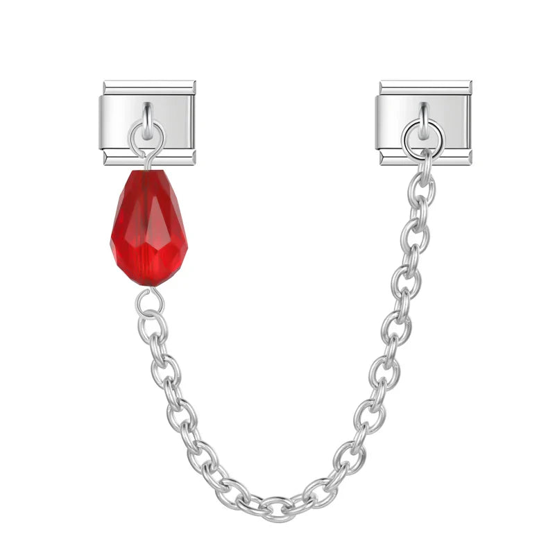 Water Droplets Chain Italian Charms Link