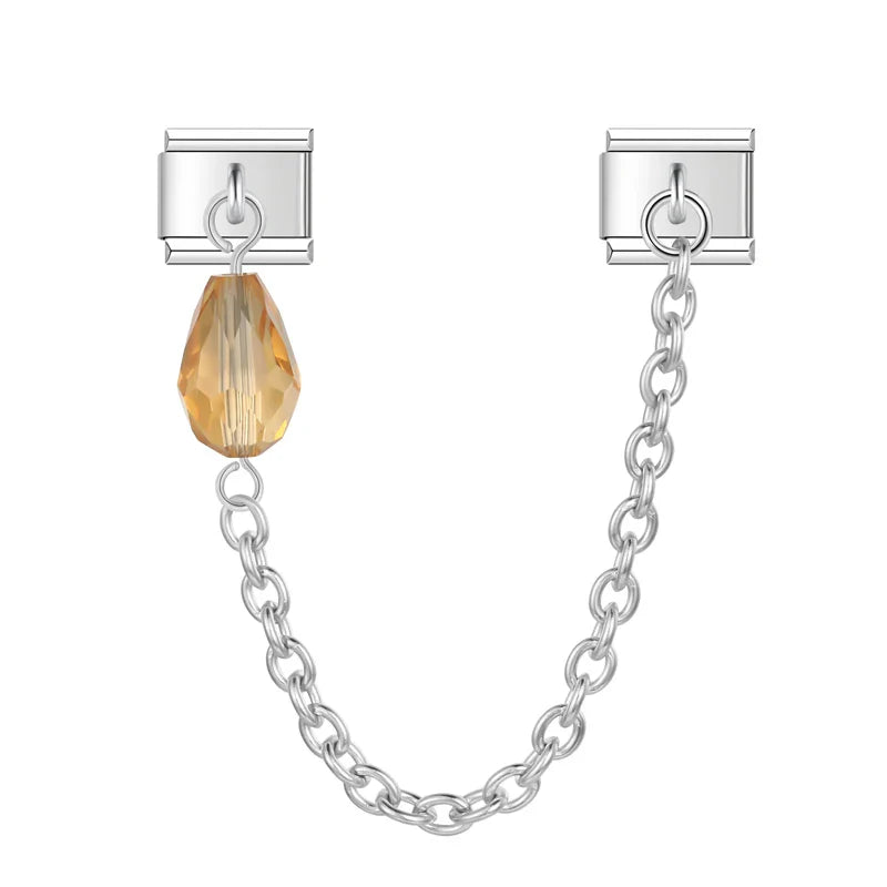 Water Droplets Chain Italian Charms Link