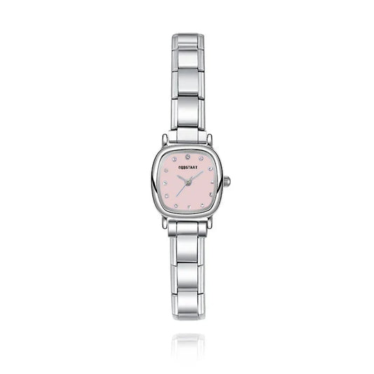 Soft Square Watch with Crystal Markers