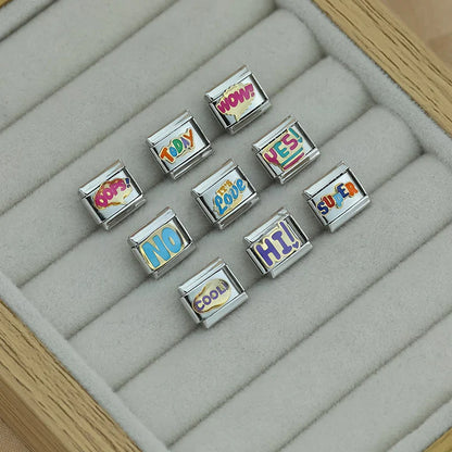 Bold Statement & Expressive Quote Italian Charms — MOM, GRL PWR, Dream Big, WOW! & More