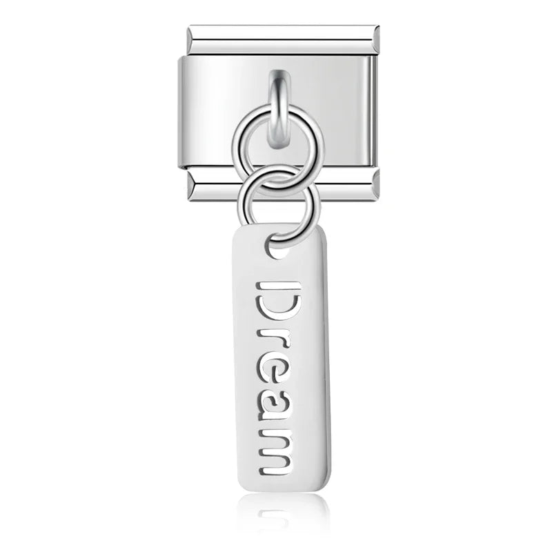 Love Dream Hope Happy Luck OMG charms