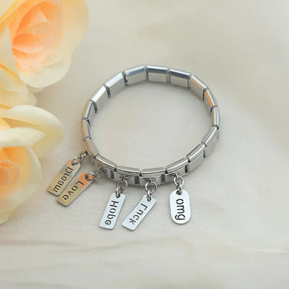 Love Dream Hope Happy Luck OMG charms