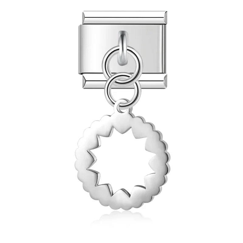 The Cutout Silhouette & Crystal Dangle Charm in Silver, Gold & Rose Gold