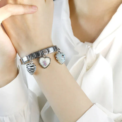 Enamel Infinity Symbol & Forever Dangle Charm for Charm Bracelets