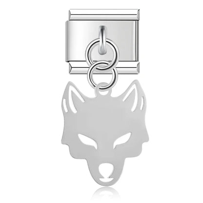 The Animal, Dog, Cat & Wolf Dangle Charm in Silver