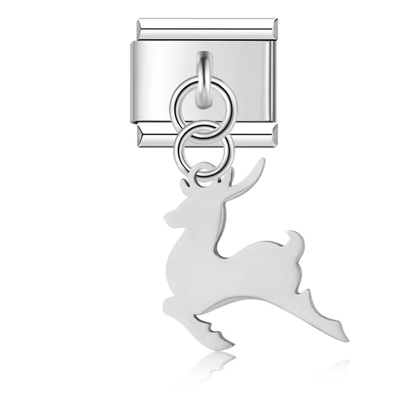 Animal Dog Cat Wolf Charms Italian Link DJ821