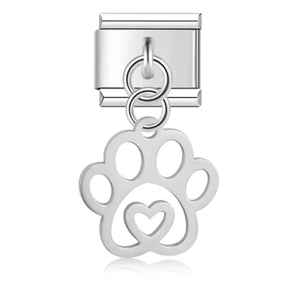 The Animal, Dog, Cat & Wolf Dangle Charm in Silver