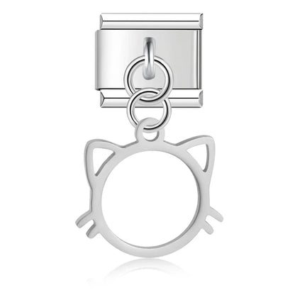 The Animal, Dog, Cat & Wolf Dangle Charm in Silver