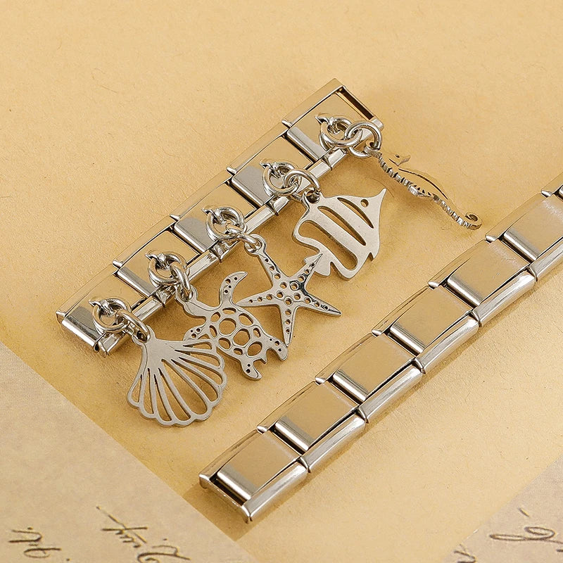 Animal Dog Cat Wolf Charms Italian Link DJ821