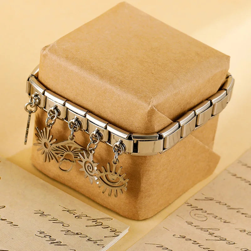 Flower Eye Sun Mushroom Charm Italian Link DJ818