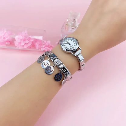 Elegant Silver Milestone Number Dangle Italian Charms — 18, 21, 30, 40, 50 & 60 Birthday Dangle Links