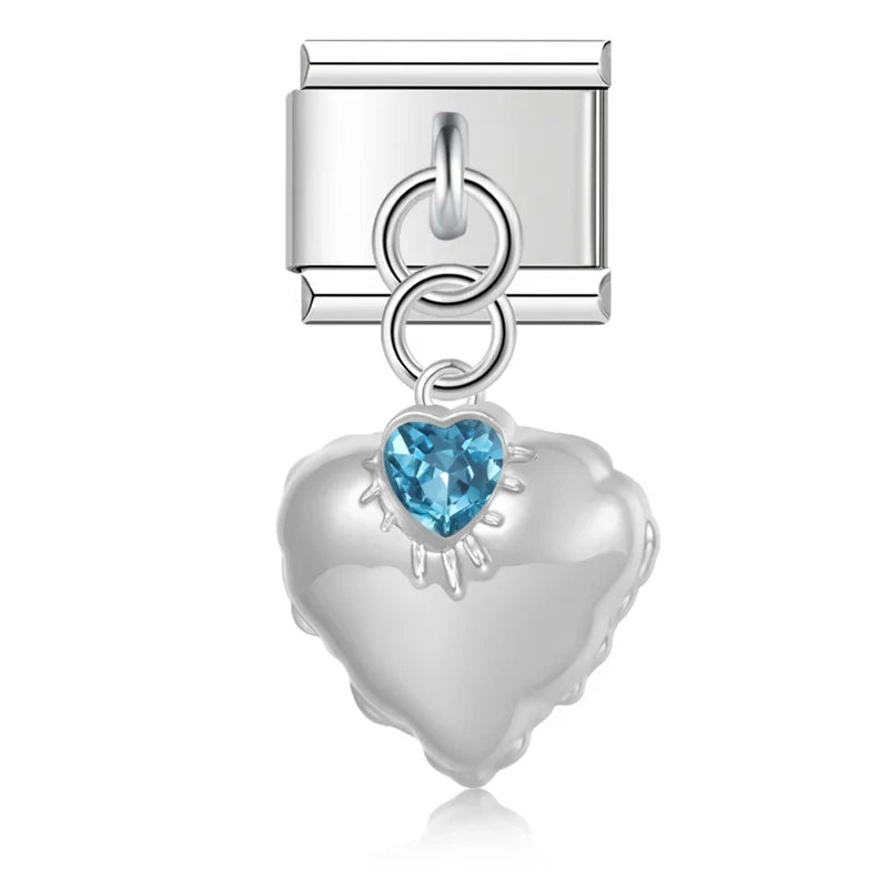 Heart Shiny CZ Italian DJ1039