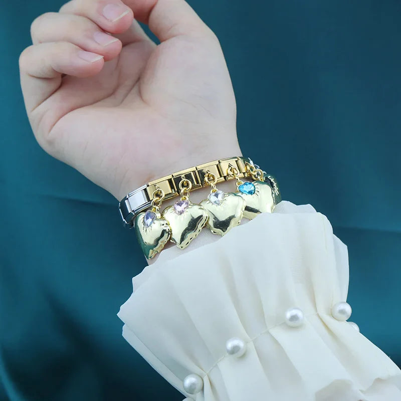 Heart Shiny CZ Italian DJ1039