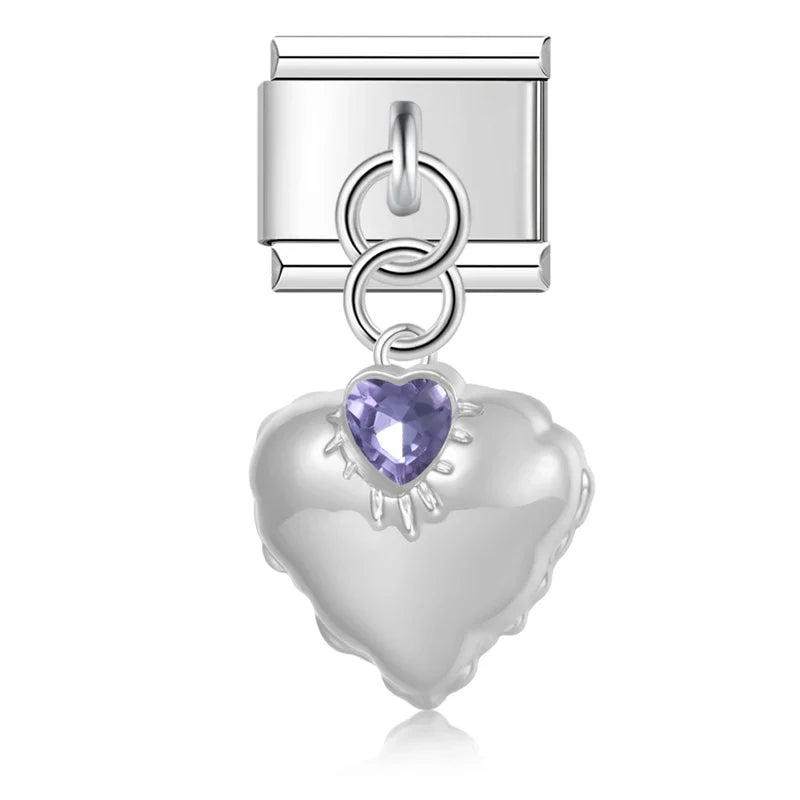 Heart Shiny CZ Italian DJ1039