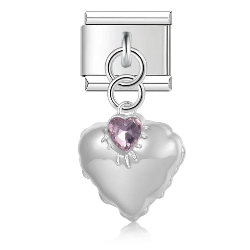 Heart Shiny CZ Italian DJ1039