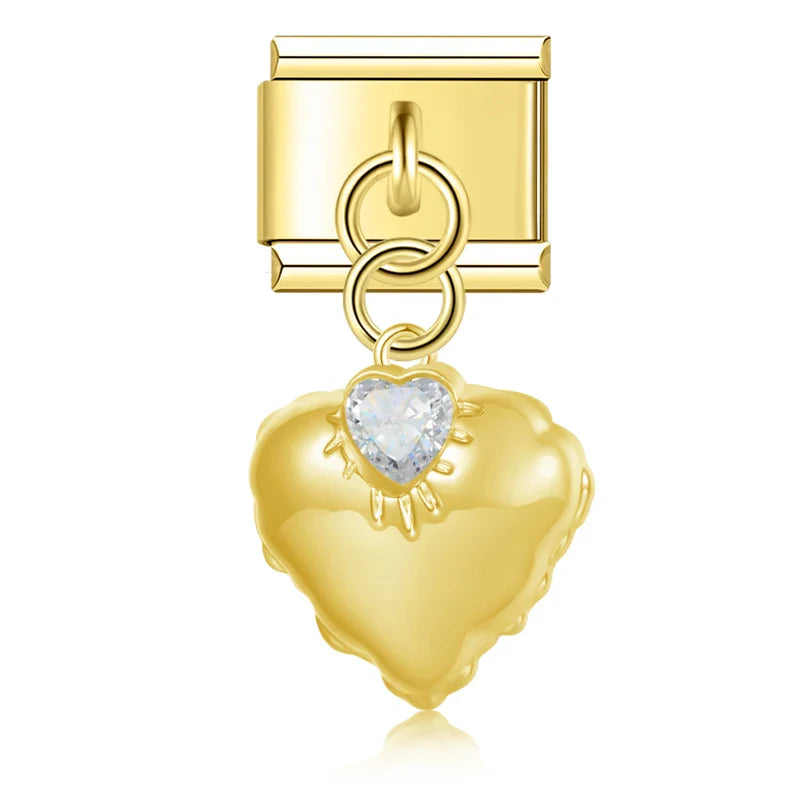 Heart Shiny CZ Italian DJ1039