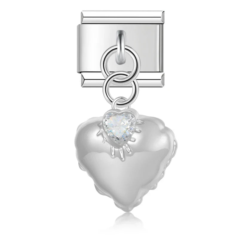 Heart Shiny CZ Italian DJ1039