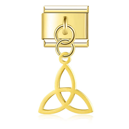 The Sweet Dolphin, Heart & Eye Dangle Charm in Gold & Silver