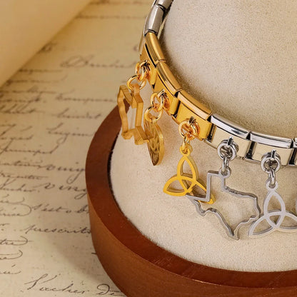 The Sweet Dolphin, Heart & Eye Dangle Charm in Gold & Silver
