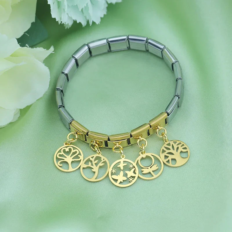 Delicate Nature & Garden Silhouette Dangle Charm