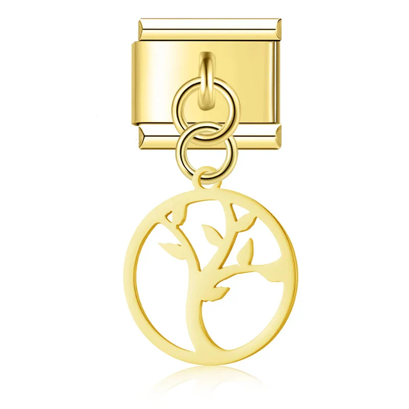 Delicate Nature & Garden Silhouette Dangle Charm