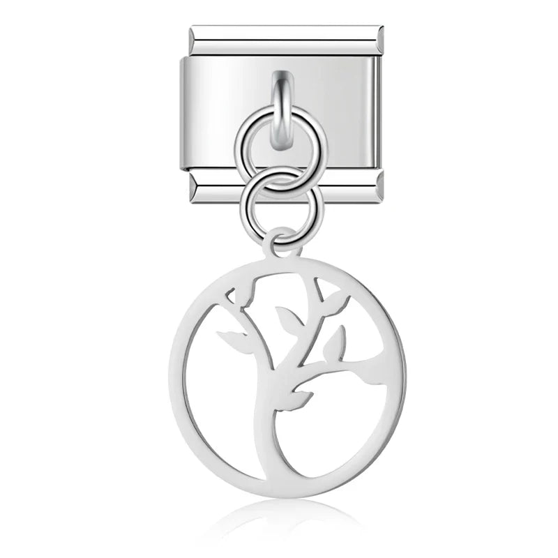 Delicate Nature & Garden Silhouette Dangle Charm