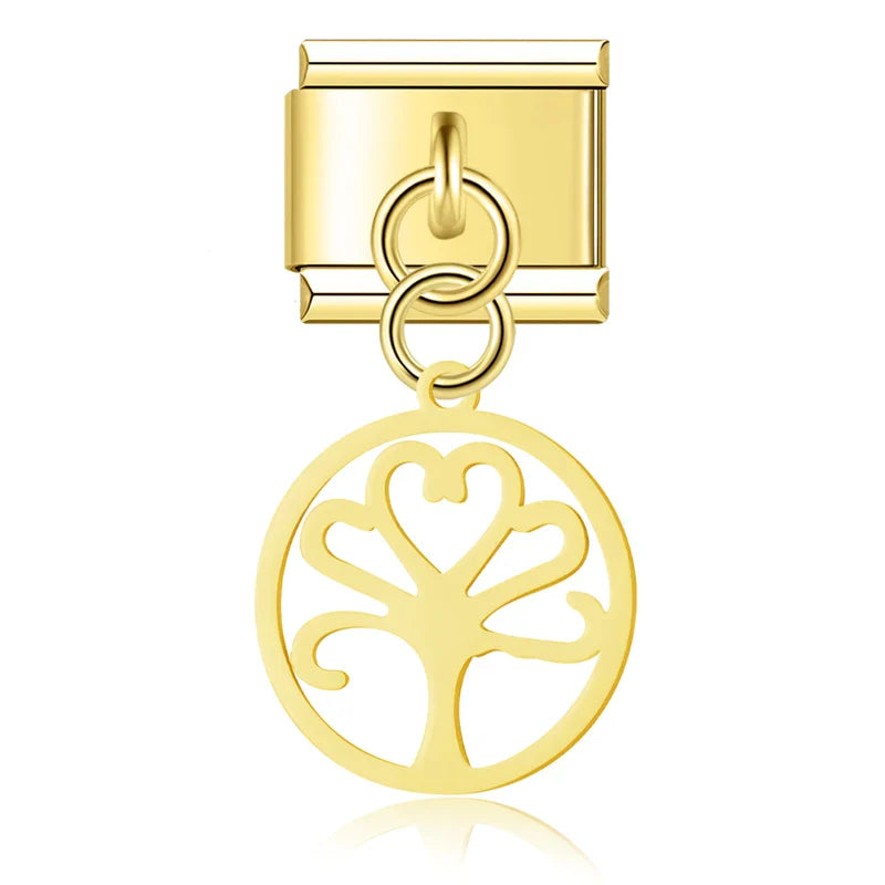Delicate Nature & Garden Silhouette Dangle Charm