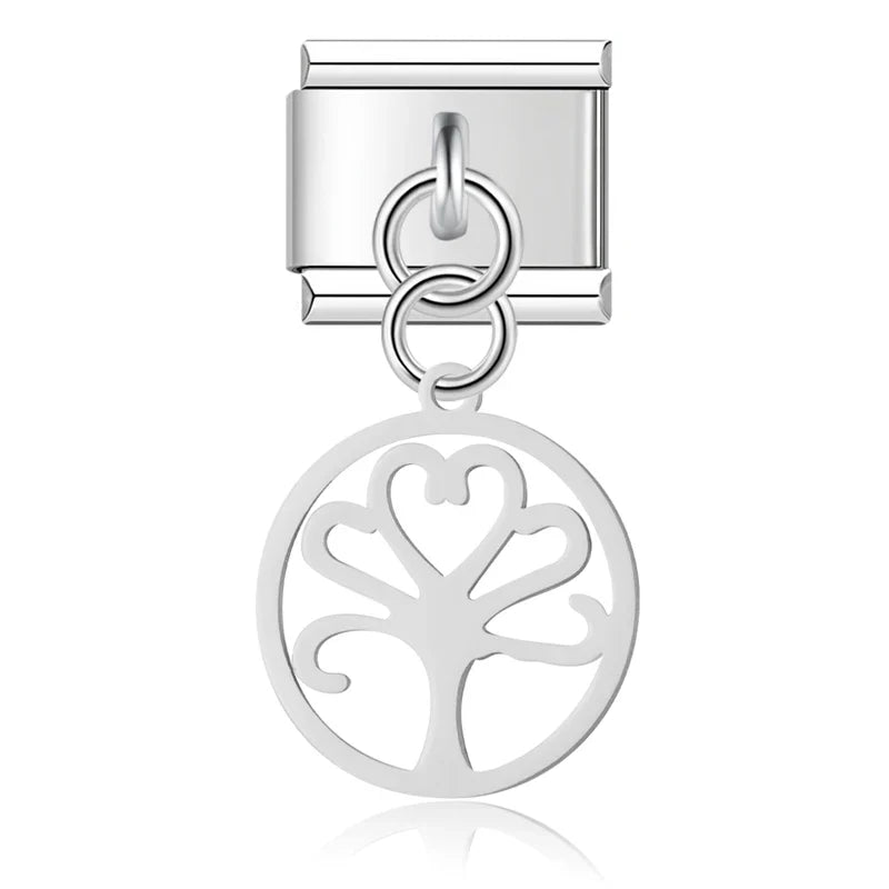 Delicate Nature & Garden Silhouette Dangle Charm