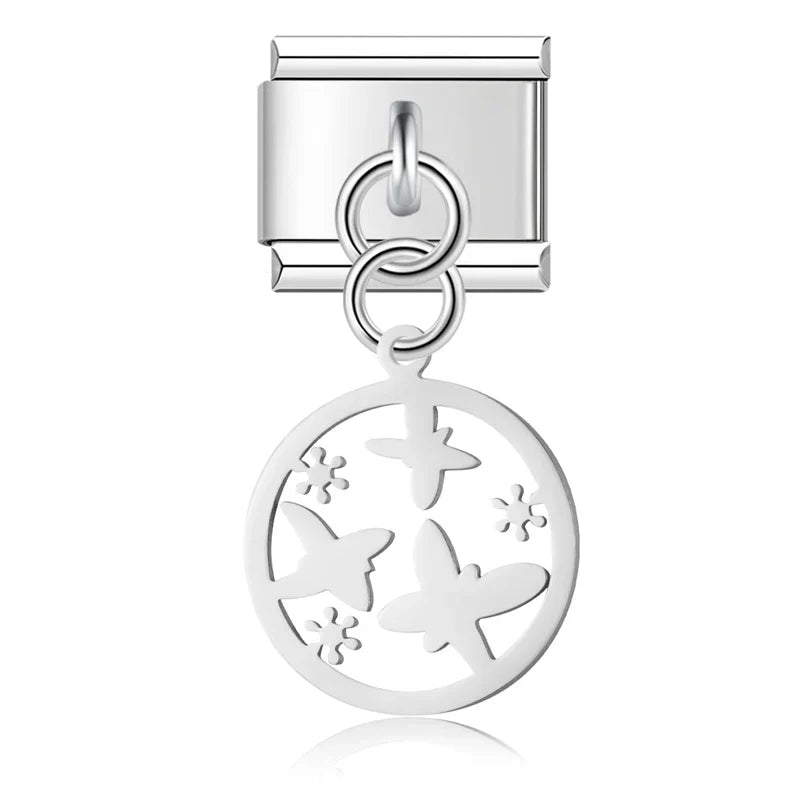 Delicate Nature & Garden Silhouette Dangle Charm