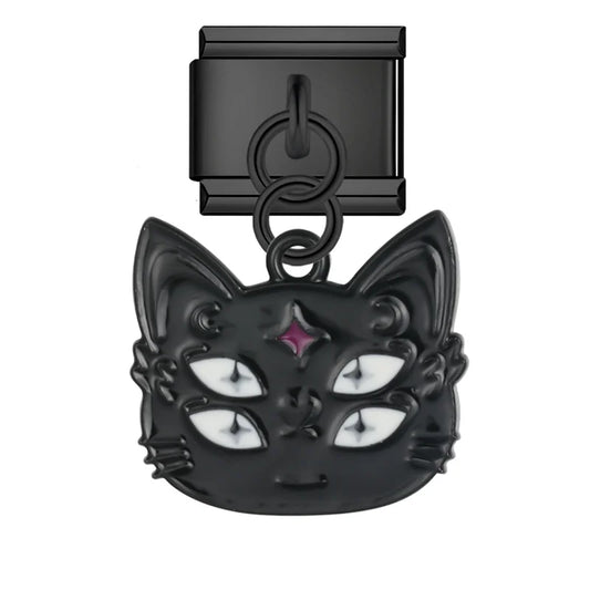 Halloween Black Cat charms