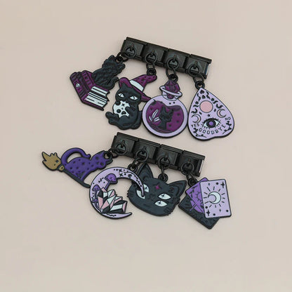 Halloween Black Cat Dangle Italian Charms