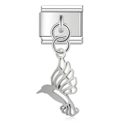 The Silver Silhouette & Luck Motif Dangle Charm
