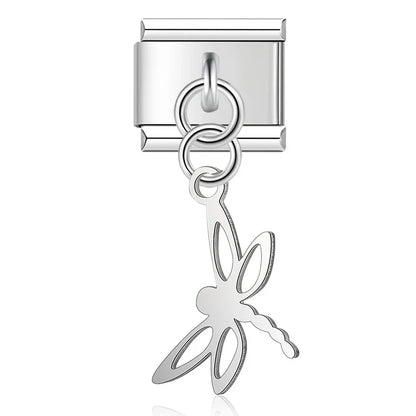 The Silver Silhouette & Luck Motif Dangle Charm