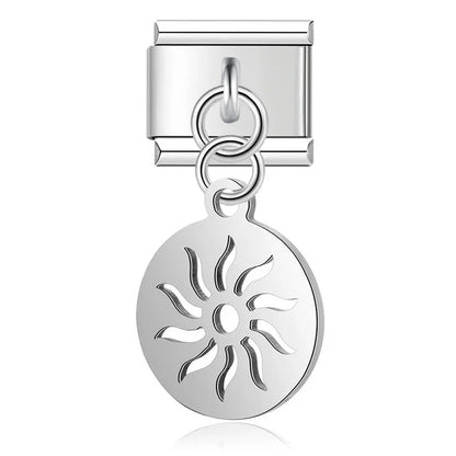 The Silver Silhouette & Luck Motif Dangle Charm