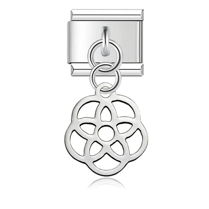 The Silver Silhouette & Luck Motif Dangle Charm