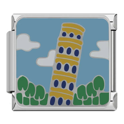 World Landmarks & Global Travel Italian Charms — Colosseum, Pyramids, Eiffel Tower & More